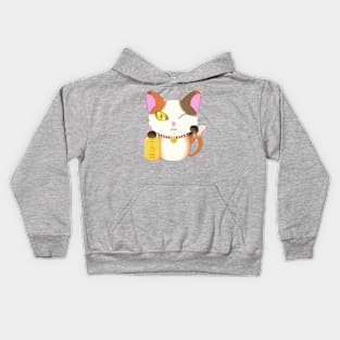 Summer Calico Lucky Cat Kids Hoodie